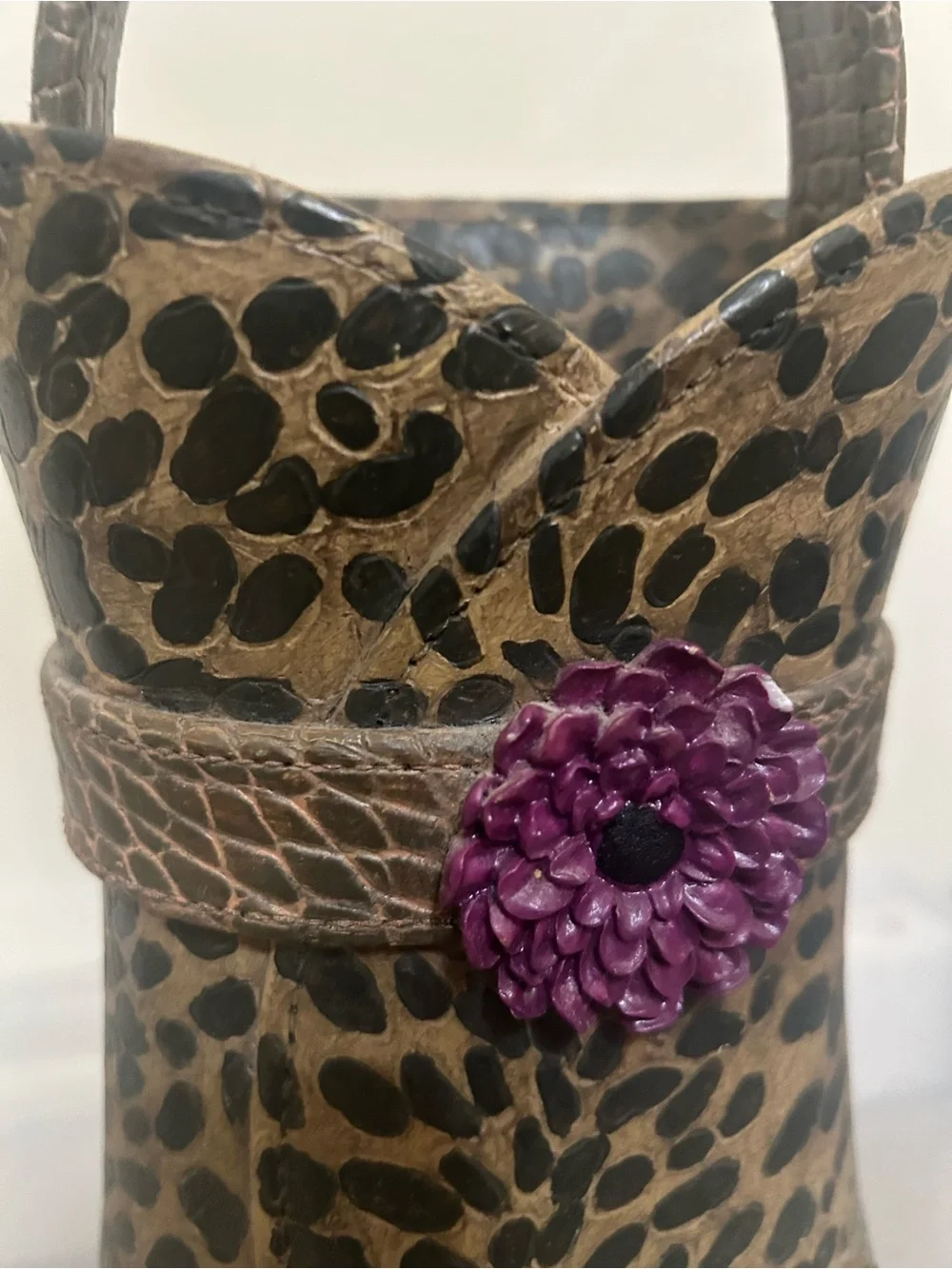 Brown Leopard-Print Vase Home Decor - Picture 3 of 6